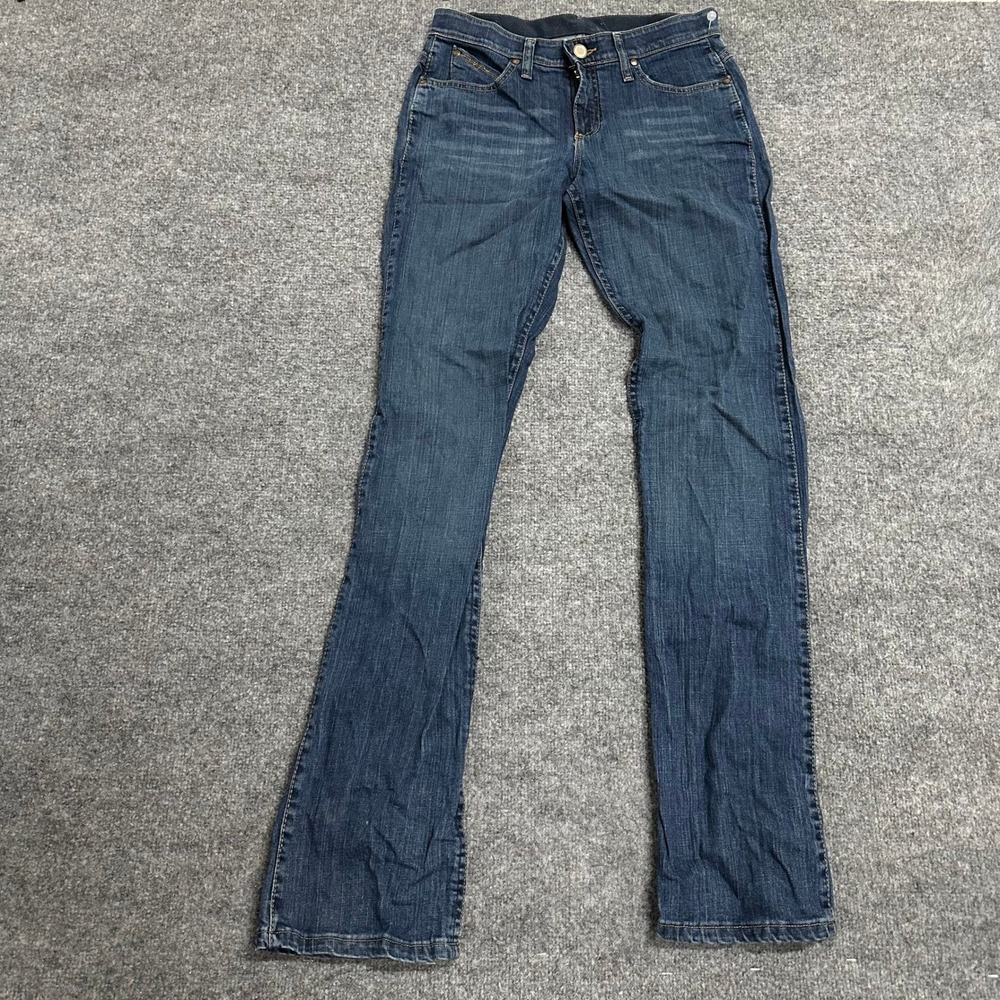 Wrangler Jeans Womens Size 5/6x36 Blue Q-Baby Bootcut Western Dark Wash WRQ20TB
